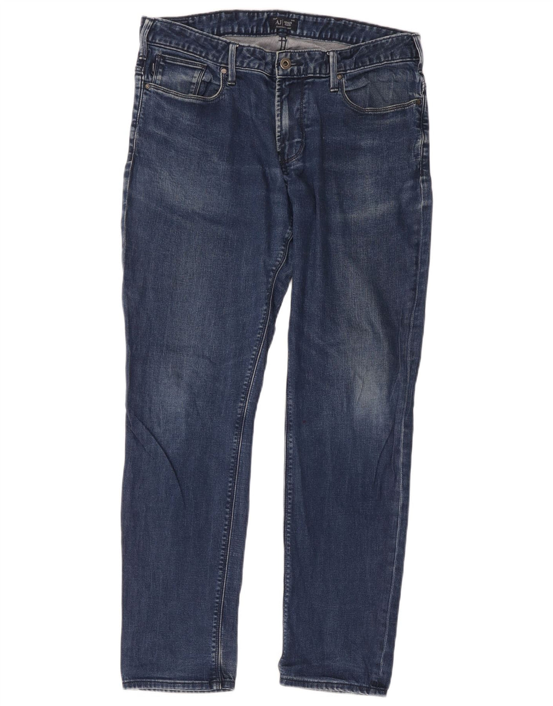 Armani Mens Slim Jeans W34 L30 Blue Cotton