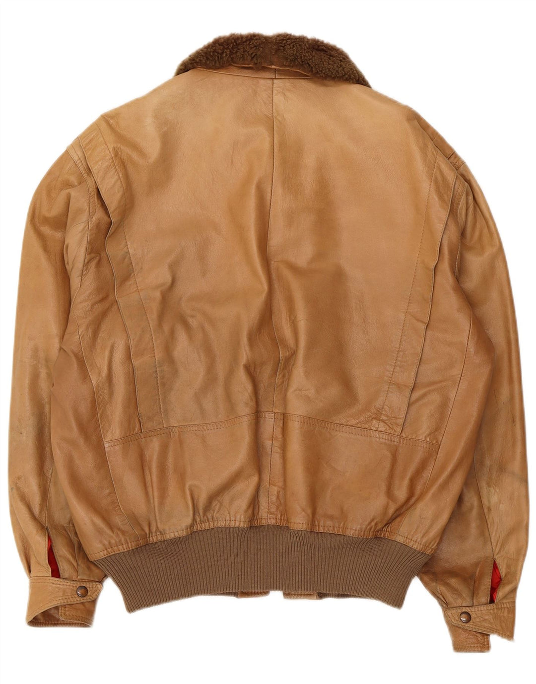 Maren Veste en cuir pour homme IT 54 2XL Cuir color block beige