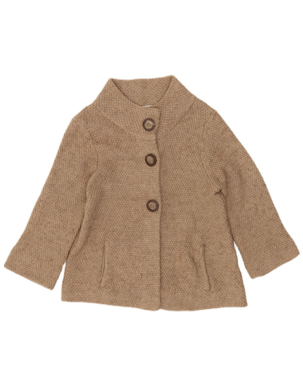 Marks & Spencer Pull cardigan à manches 3/4 pour femme Beige moyen UK 12
