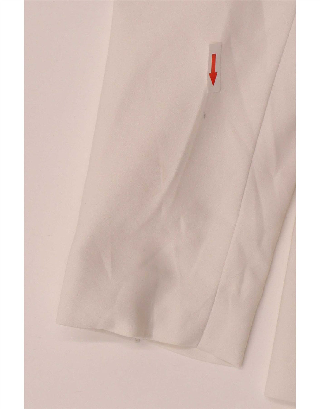 Zara Womens 1 Button Blazer Jacket UK 14 Large White Cotton
