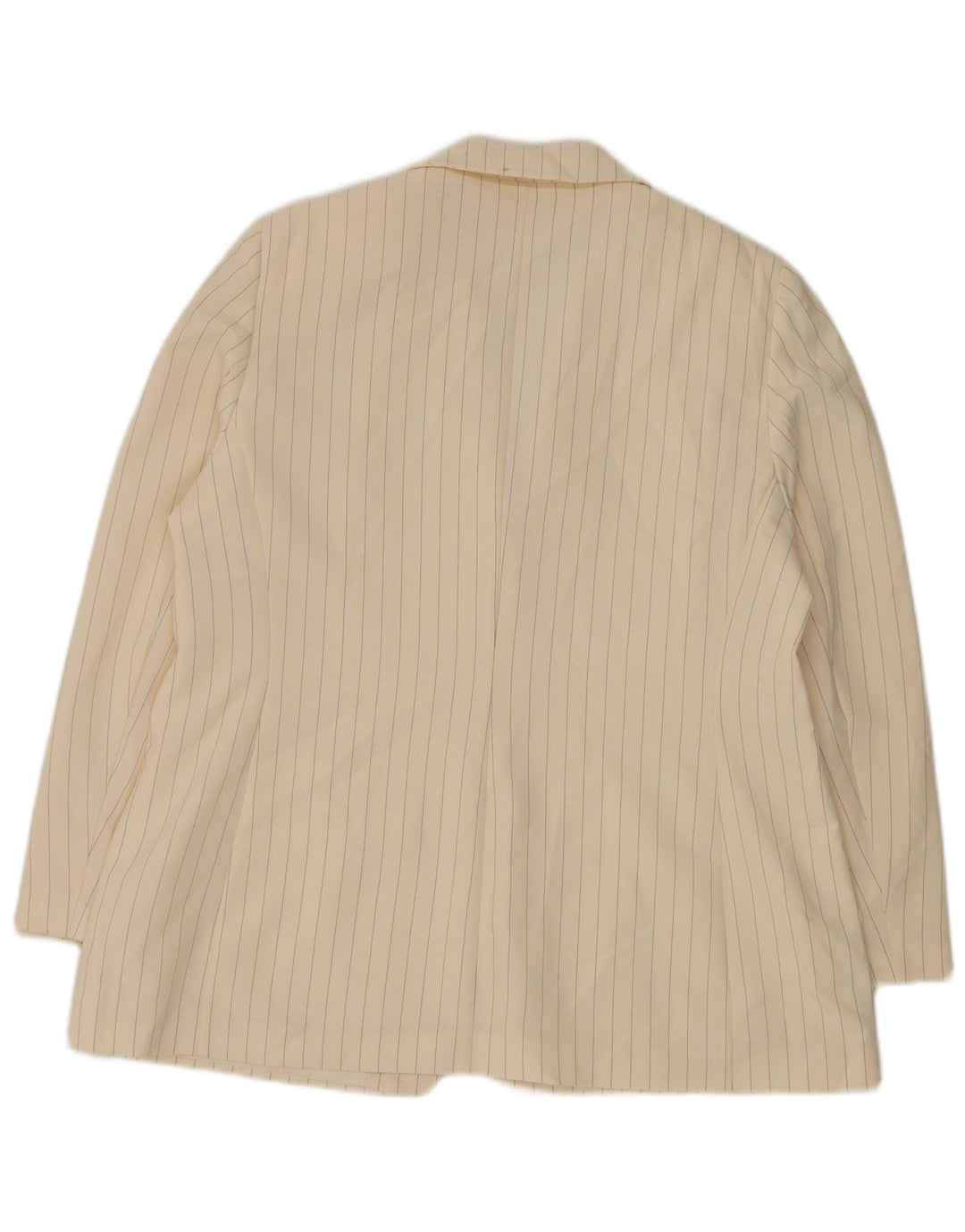 Marks & Spencer Womens 2 Button Blazer Jacket UK 20 2XL White Pinstripe