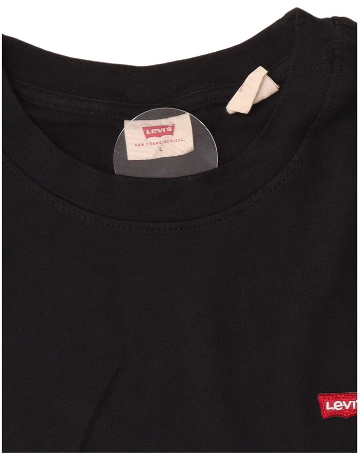 Levi's Womens Top Long Sleeve UK 14 Large Black