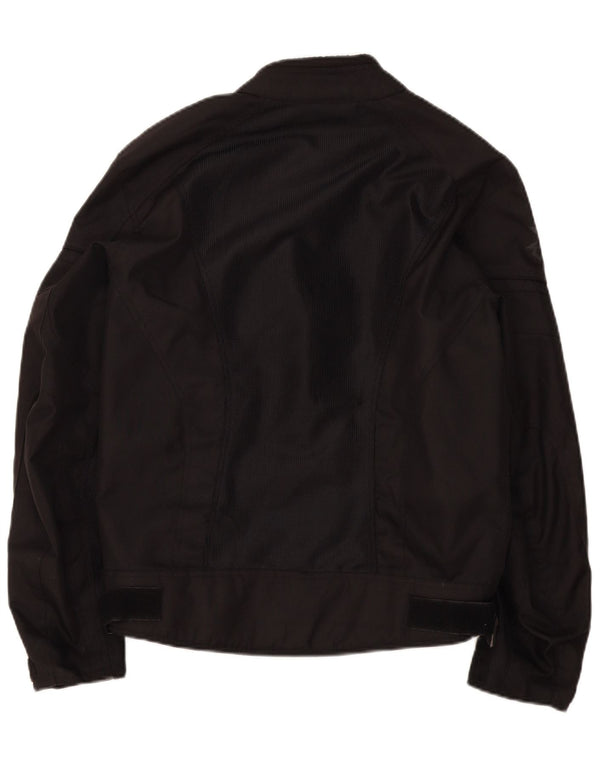 Course Veste Graphique Racer Homme UK 38 Moyen Noir Polyester