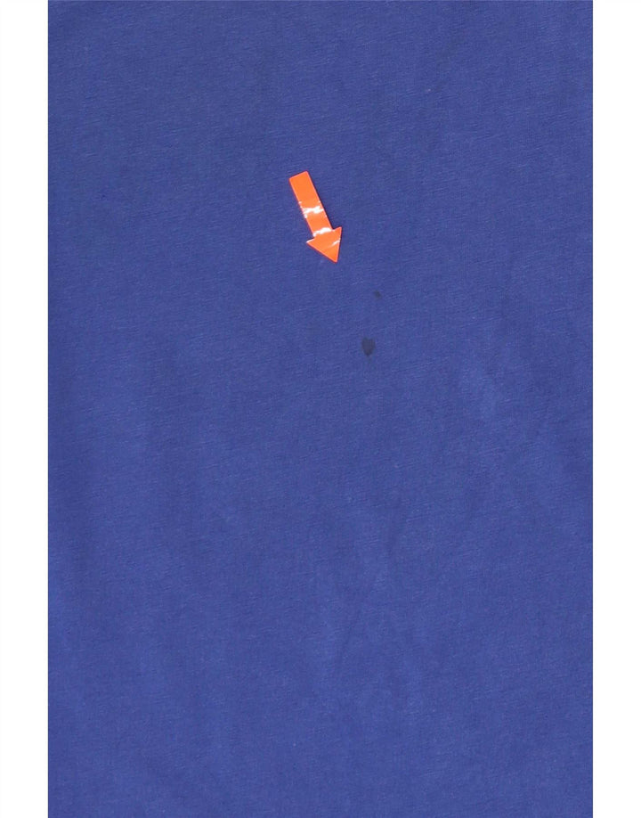 Champion Mens Graphic T-Shirt Top Medium Blue Cotton