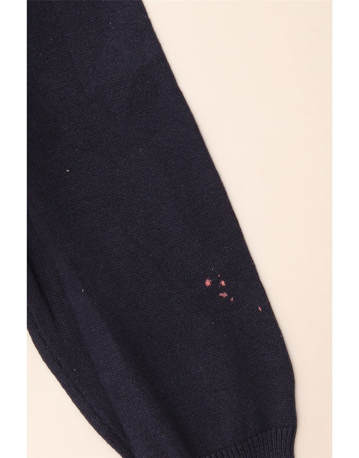 Maglione da uomo con scollo a V Marks & Spencer in cotone blu navy medio