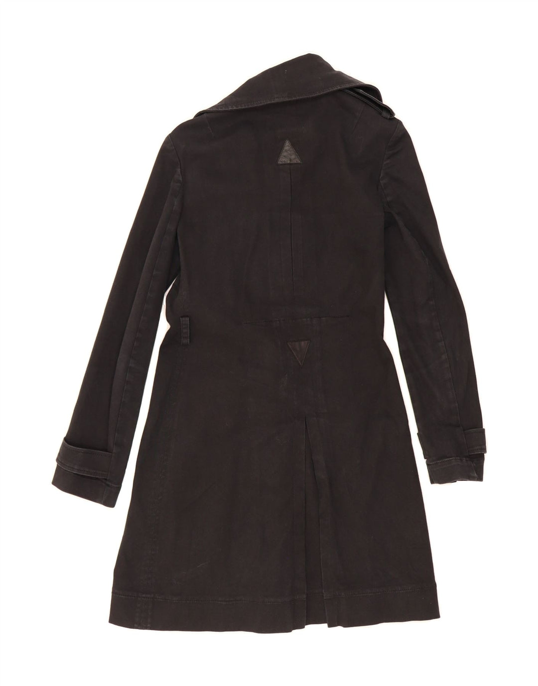 PATRIZIA PEPE Womens Trench Coat IT 40 Small Black Cotton Vintage Patrizia Pepe and Second-Hand Patrizia Pepe from Messina Hembry 