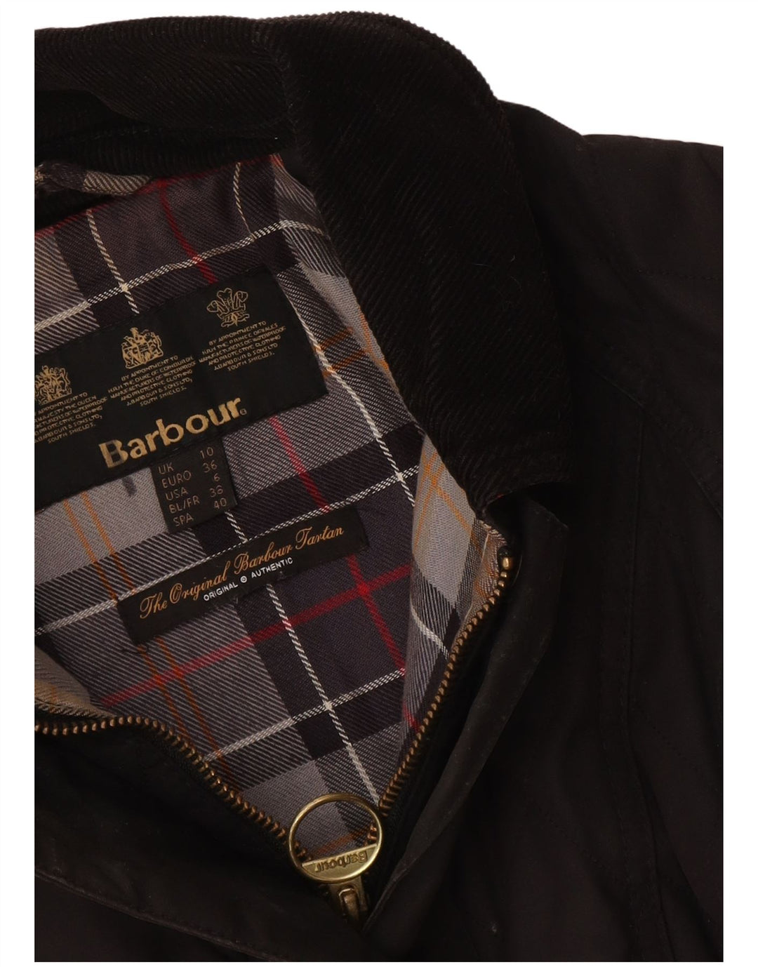 Barbour Womens Quilted Jacket UK 10 Small Black