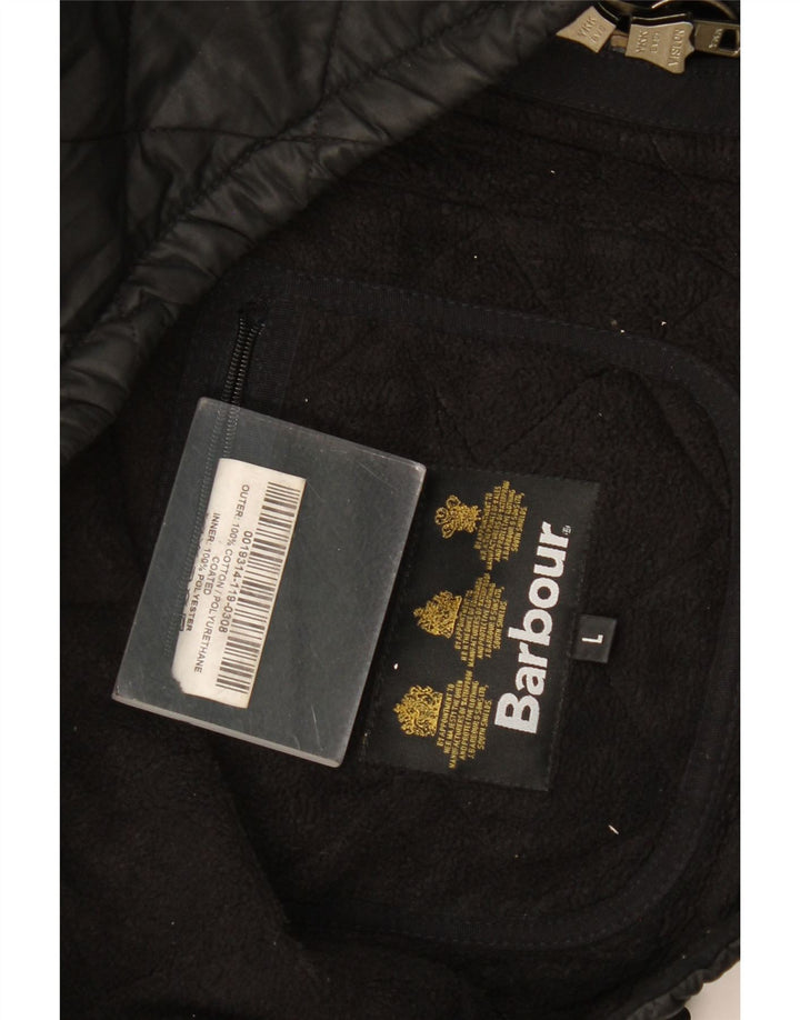Ανδρικό καπιτονέ μπουφάν Barbour UK 40 μεγάλο μαύρο βαμβακερό