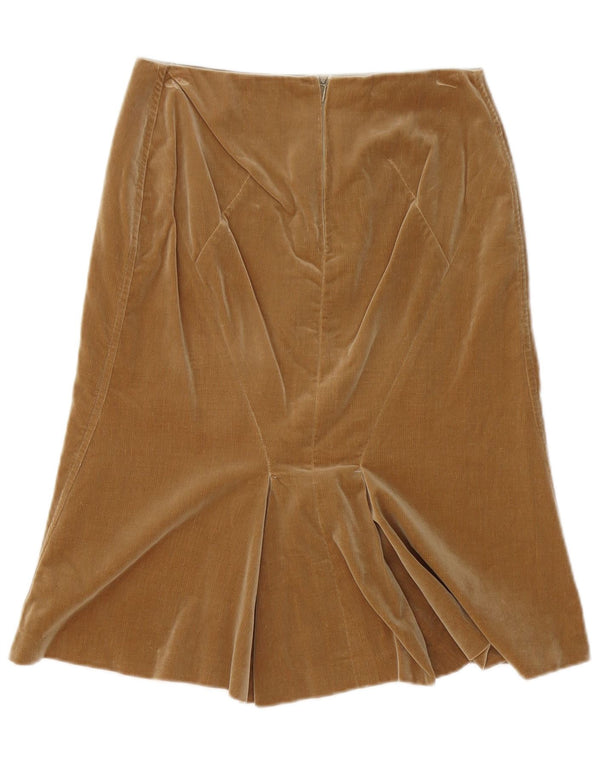Vintage Womens Corduroy Trumpet Skirt W28 Medium Beige