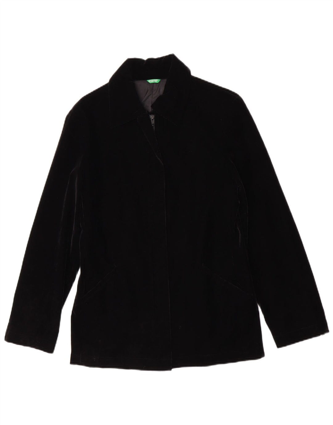 Benetton Damen Cordjacke IT 42 Mittelschwarzes Acryl