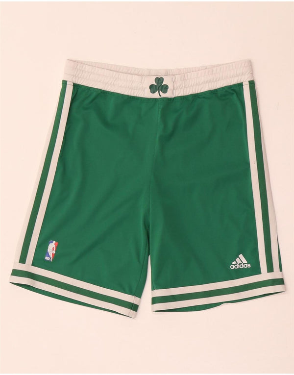 Pantaloncini sportivi Adidas da ragazzo Boston Celtics 11-12 anni color block verde