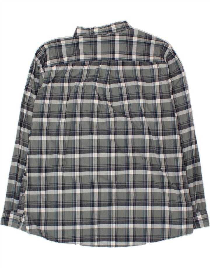 EDDIE BAUER Mens Classic Fit Shirt XL Grey Check Cotton Vintage Eddie Bauer and Second-Hand Eddie Bauer from Messina Hembry 