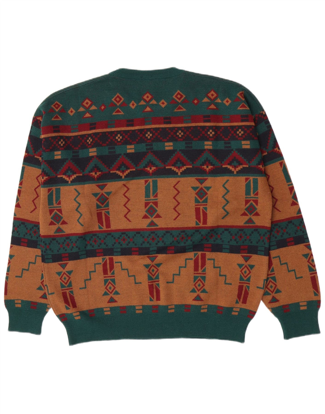 White Sails Mens Crew Neck Jumper Sweater Large Multicoloured Geometric