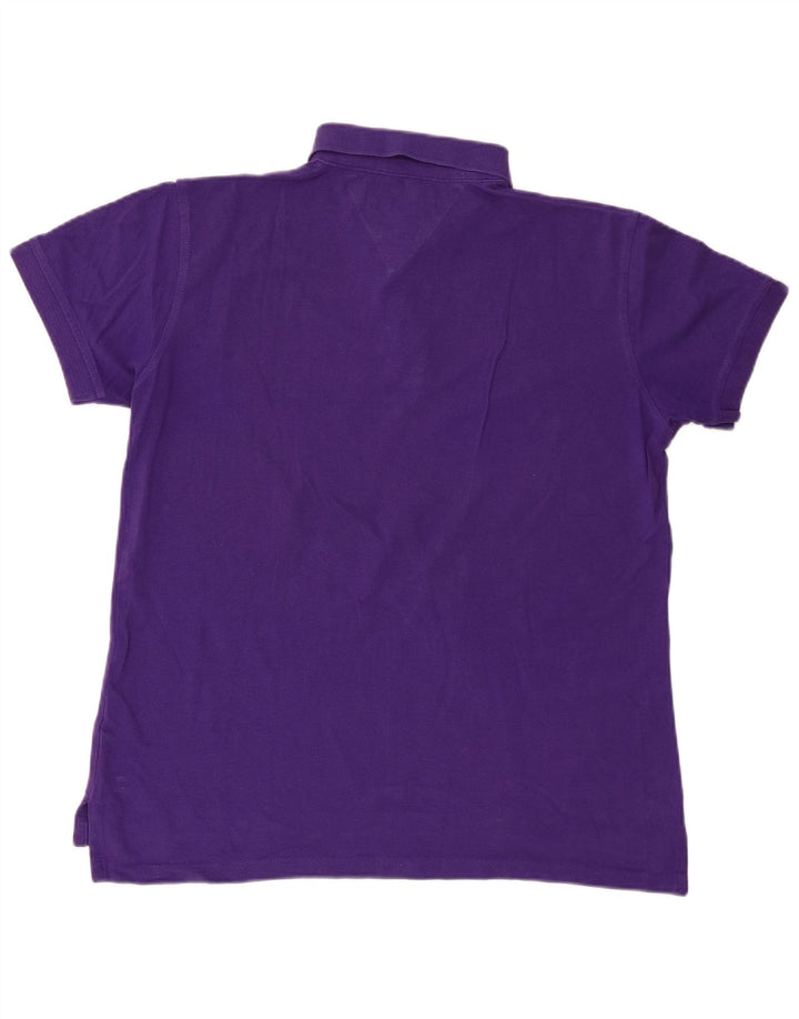 Tommy Hilfiger Mens Polo Shirt Medium Purple Cotton