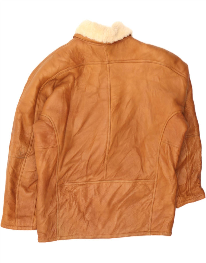 VINTAGE Shearling-jakke til mænd IT 52 XL Brun