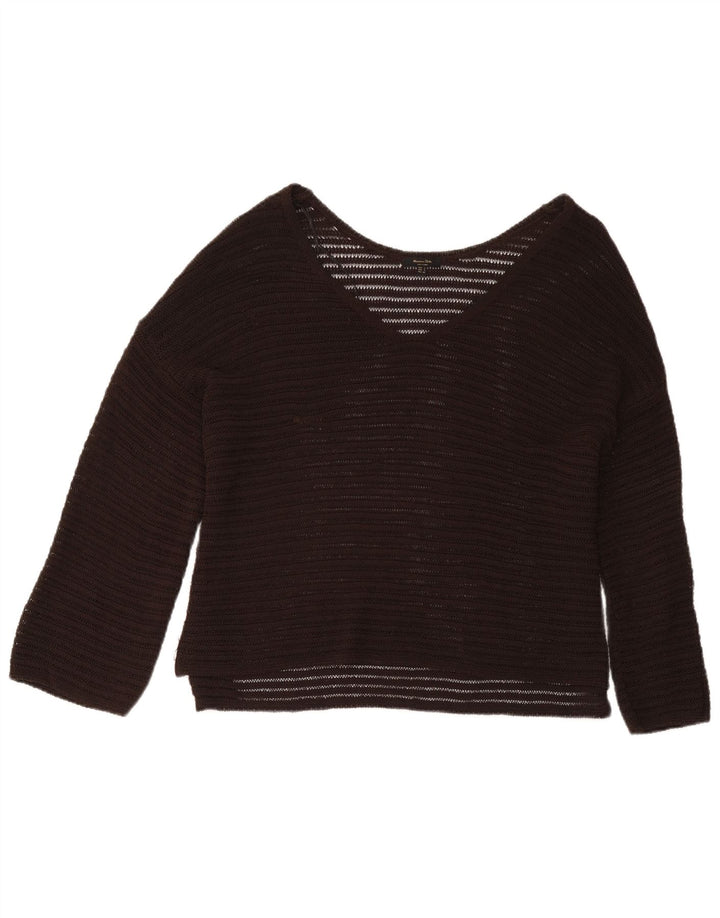 Massimo Dutti Blusa Oversize de Manga Larga para Mujer UK 40 Small Marrón