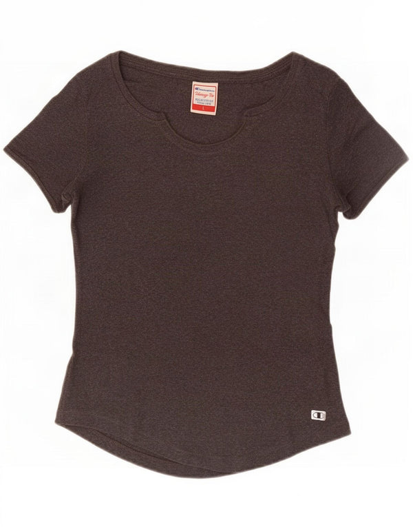 Champion Womens Heritage Fit T-Shirt Top UK 14 Large Grå