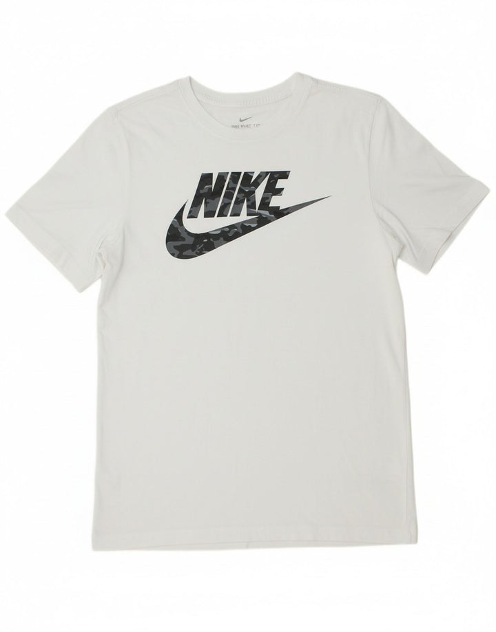 NIKE Mens Graphic T-Shirt Top Small White Cotton