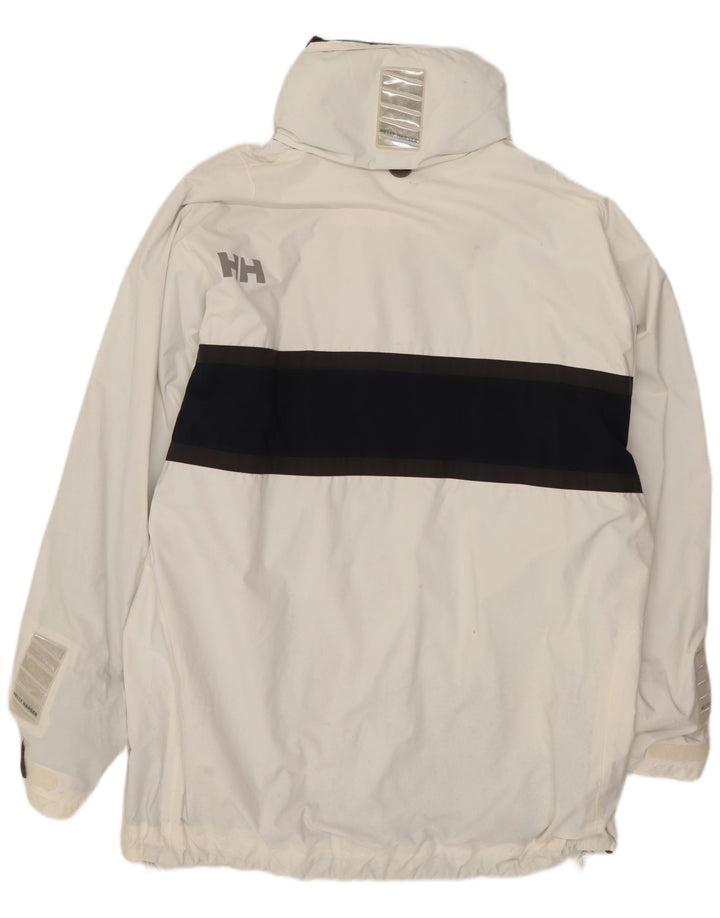 Helly Hansen Herren-Regenjacke mit Kapuze, UK 40, Größe L, Weiß, Farbblock