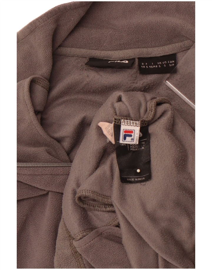 FILA Mens Fleece Jacket UK 36 Small Grey Polyester