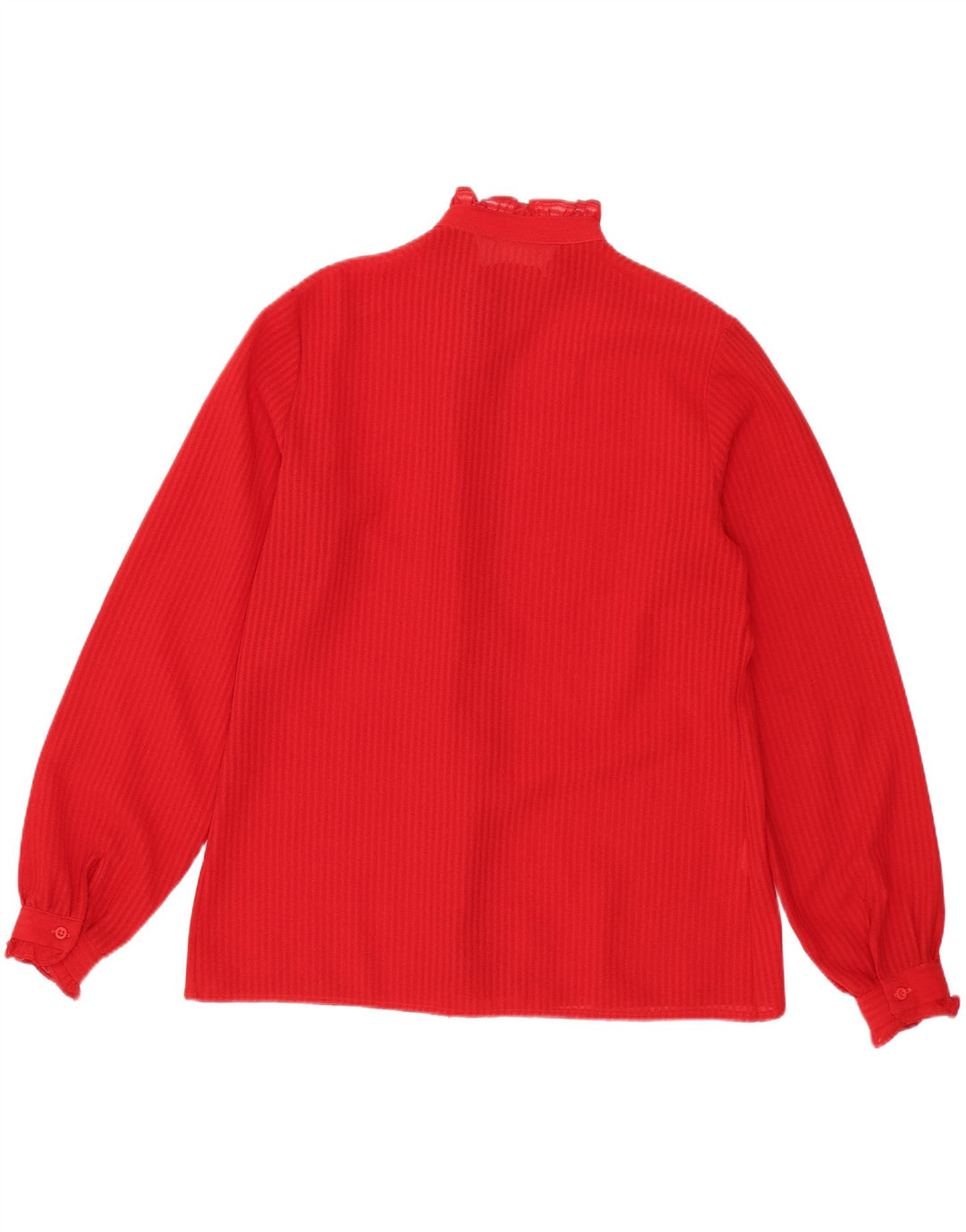 Vintage Womens Shirt Blouse UK 14 Medium Red Striped