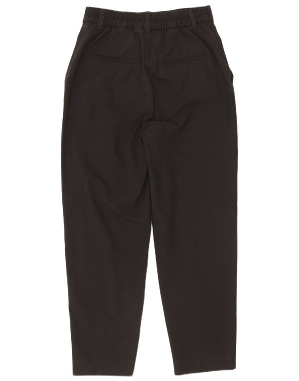 Zara Womens High Waist Tapered Suit Trousers EU 32 2XS W22 L24 Black