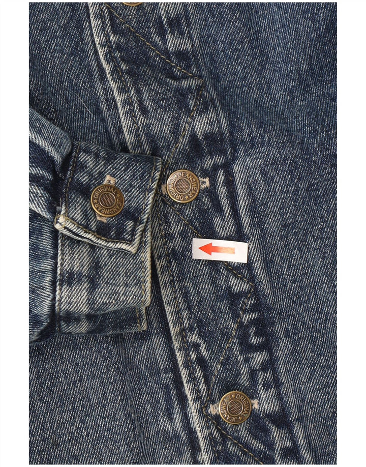 Vintage Mens Denim Jacket UK 38 Medium Blue