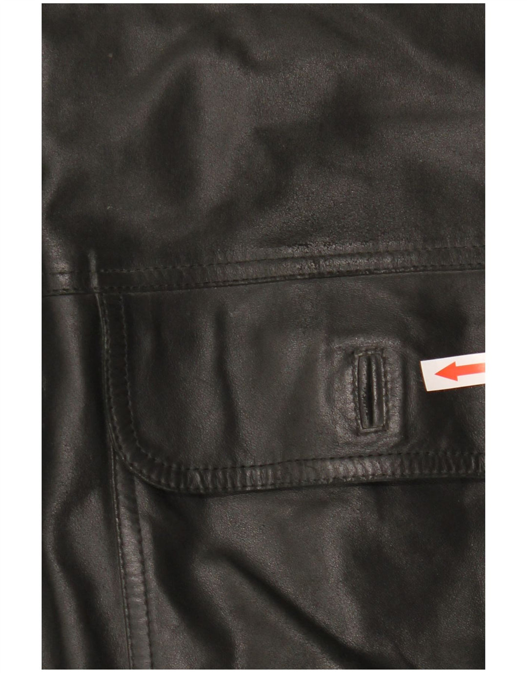 Giacca in pelle vintage da uomo IT 48 media nera