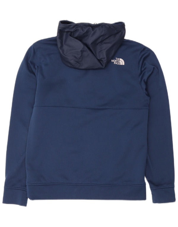 The North Face Mens Zip Neck Hoodie Jumper Small Navy Blue Polyester