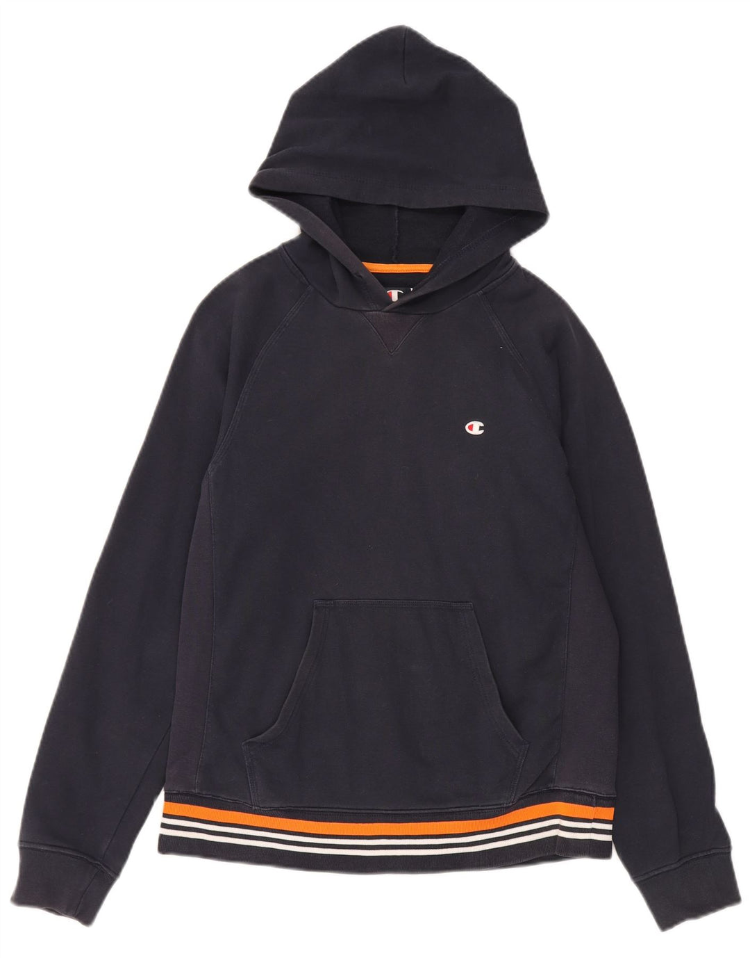 Champion Mens Hoodie Jumper Medium Navy Blue Cotton