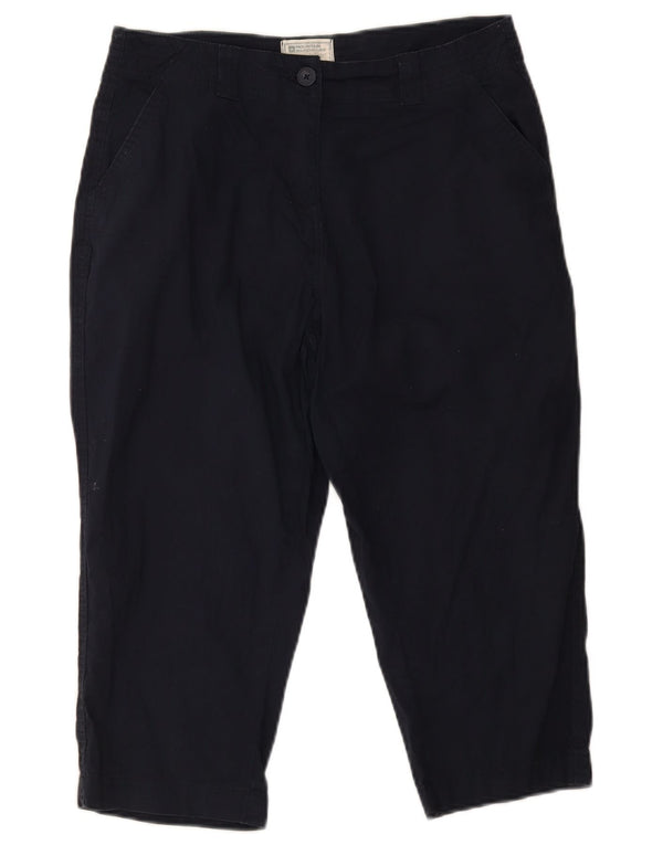 Calça capri feminina Mountain Warehouse UK 10 pequena W30 L18 azul marinho