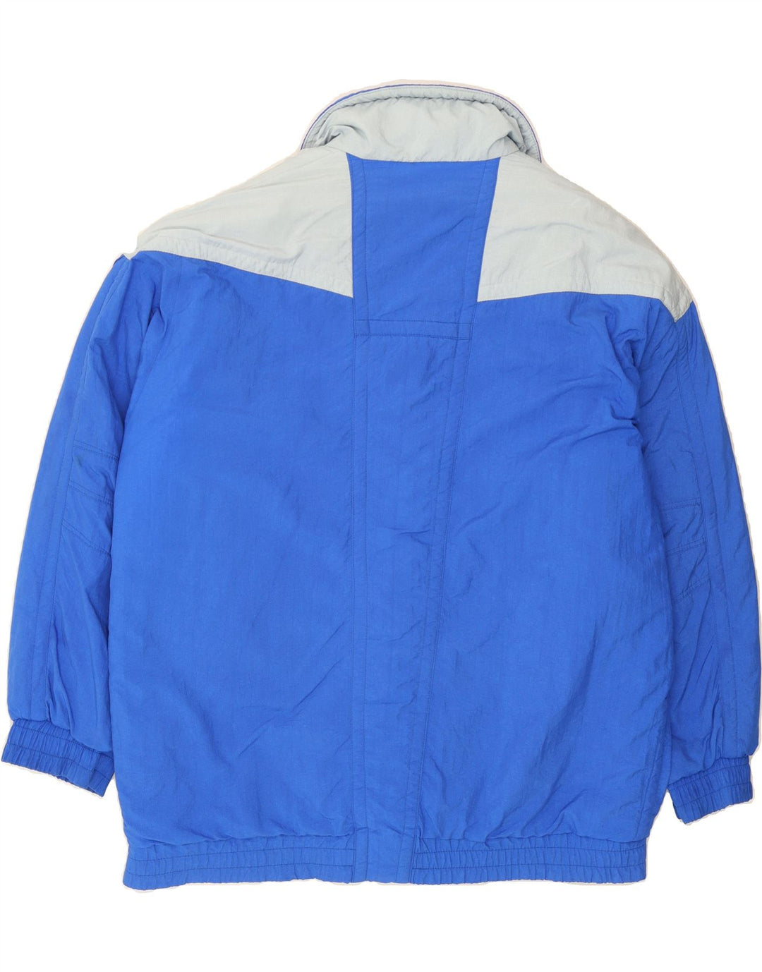 MAIER Mens Padded Jacket IT 56 3XL Blue Colourblock Polyamide Vintage Maier and Second-Hand Maier from Messina Hembry 