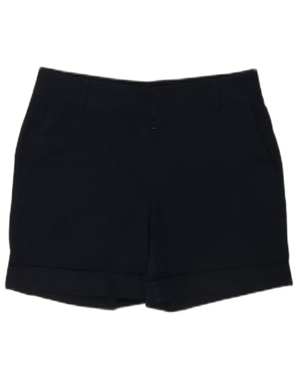 Massimo Dutti Womens Chino Shorts EU 38 Small W28 Navy Blue Cotton