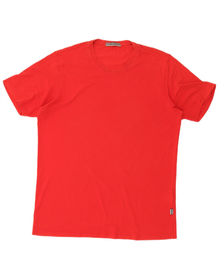 BELFE Mens T-Shirt Top XL Red Cotton