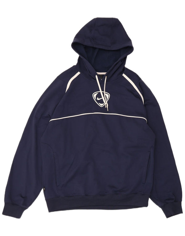 Nike Pull à capuche pour homme UK 42/44 Large Bleu Marine Rayé Polyester
