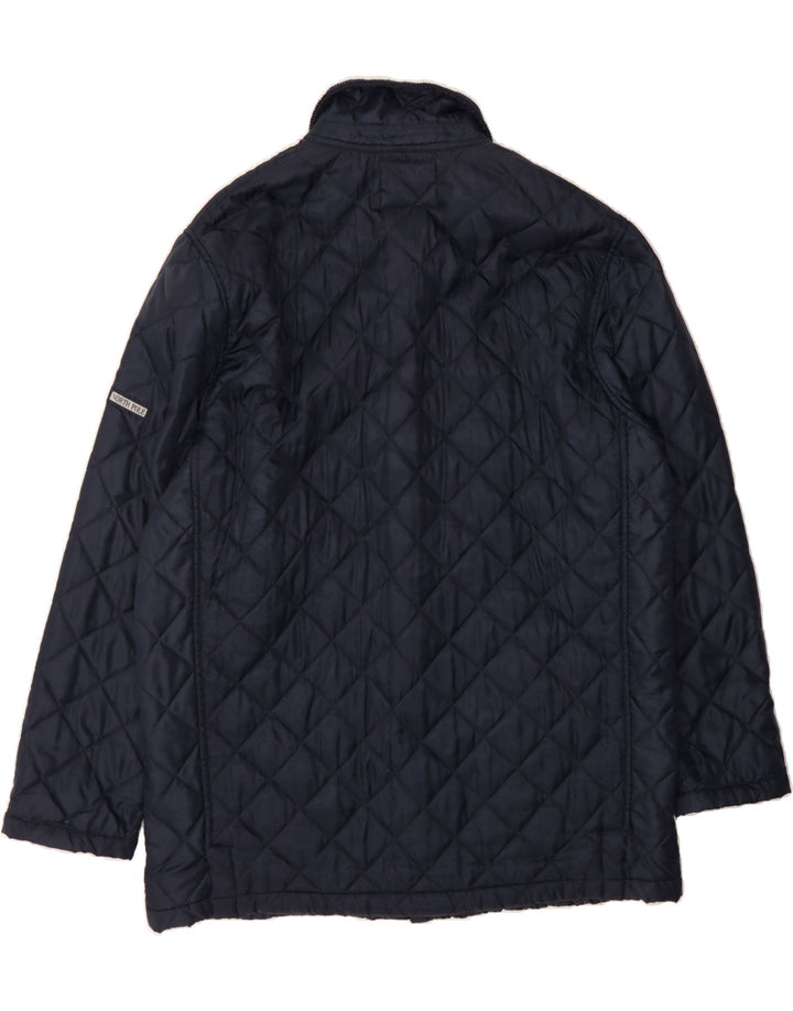 NORTH POLE Mens Quilted Jacket UK 42 XL Navy Blue Nylon Vintage North Pole and Second-Hand North Pole from Messina Hembry 