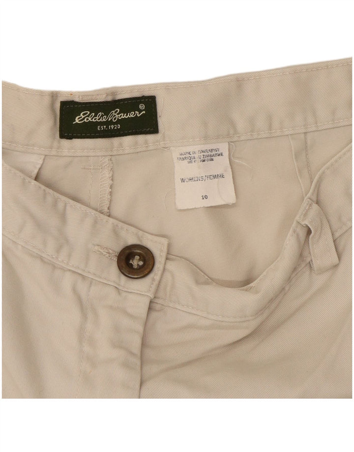 Eddie Bauer Womens Chino Shorts US 10 Large W30  White
