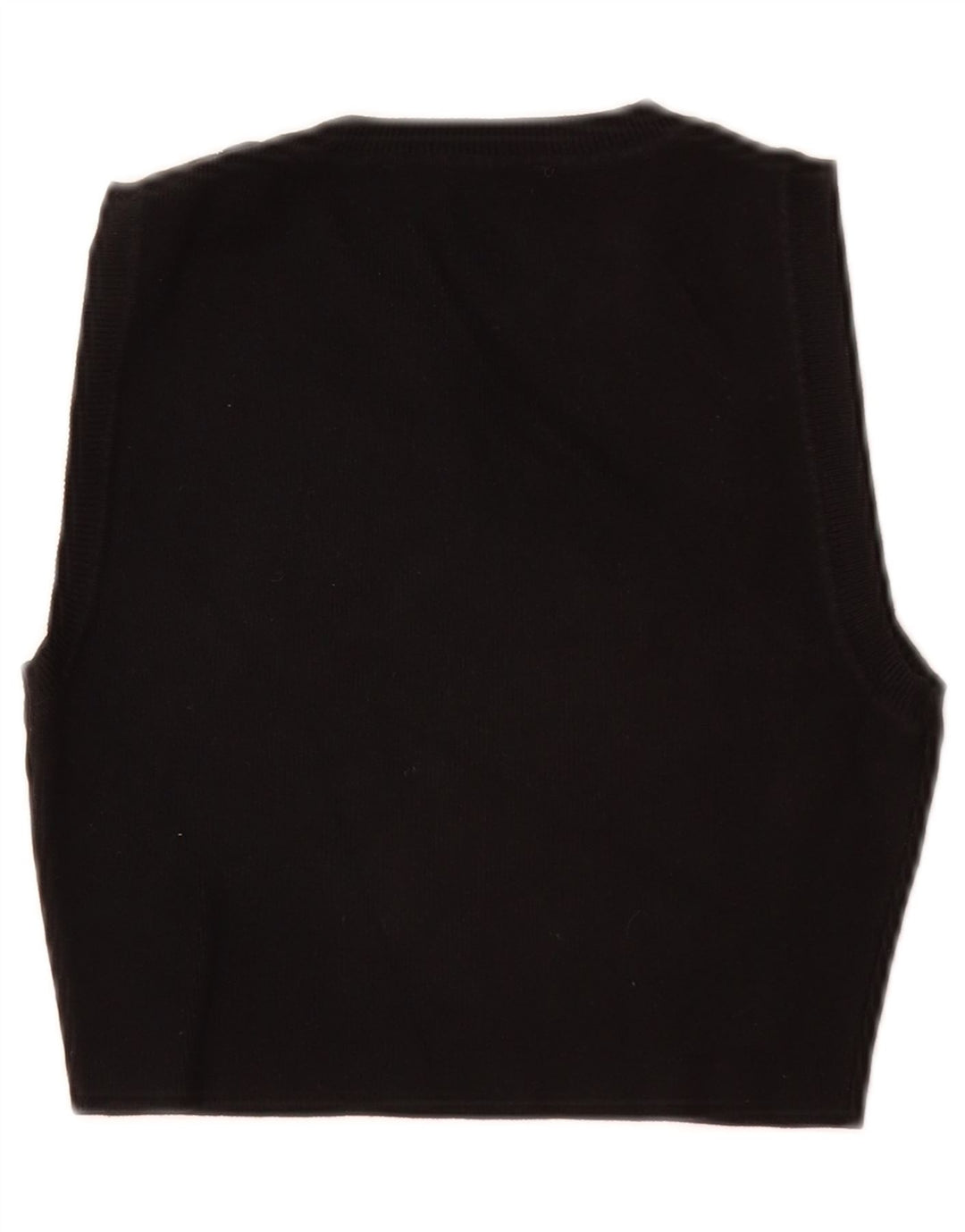 ZARA Womens Crop Vest Top UK 12 Medium Black