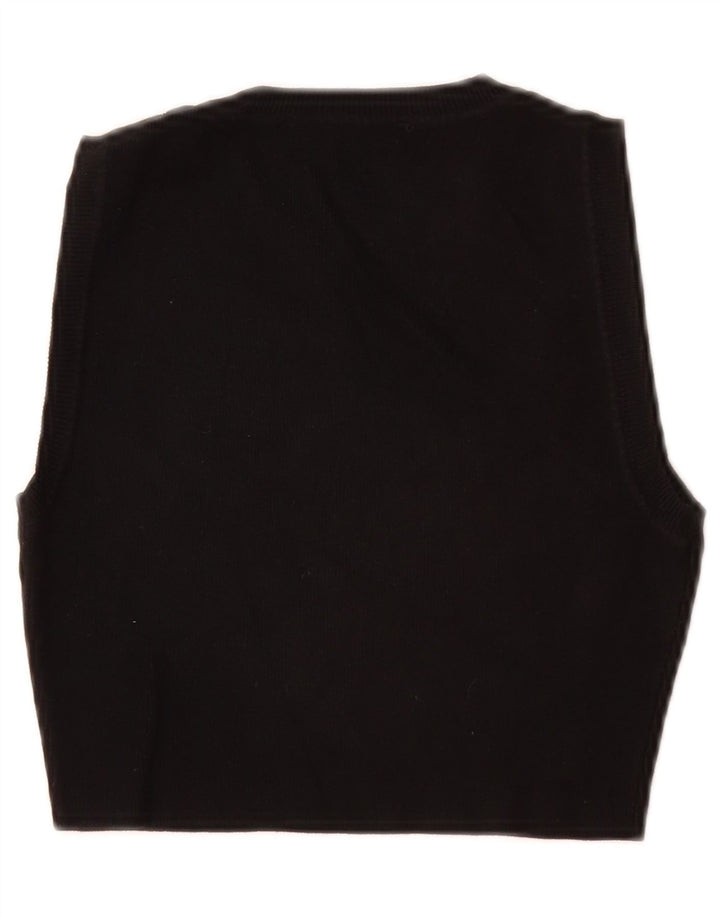 ZARA Womens Crop Vest Top UK 12 Medium Black