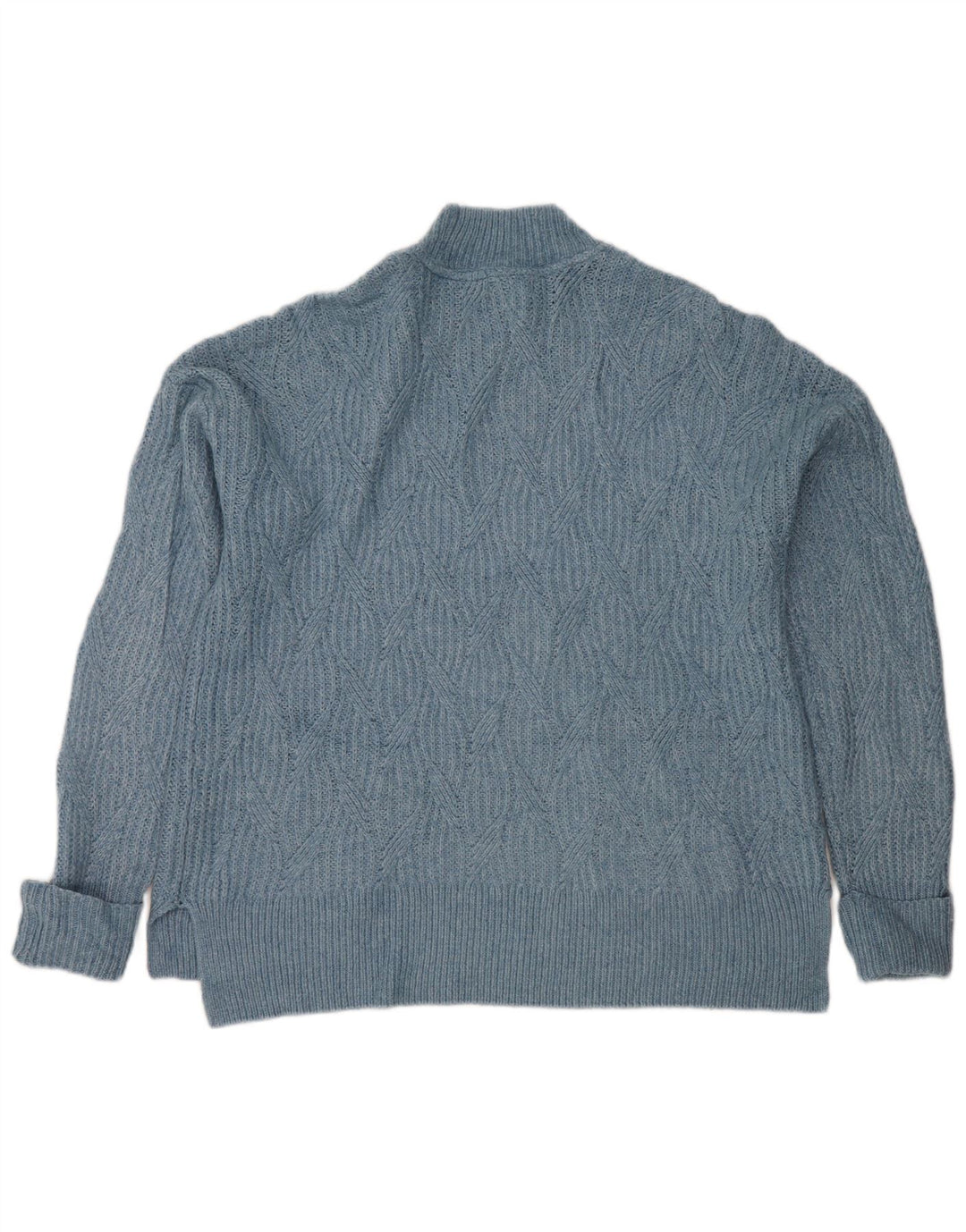 Fat Face Womens Oversized Turtle Neck Jumper Sweater UK 10 Small Blue