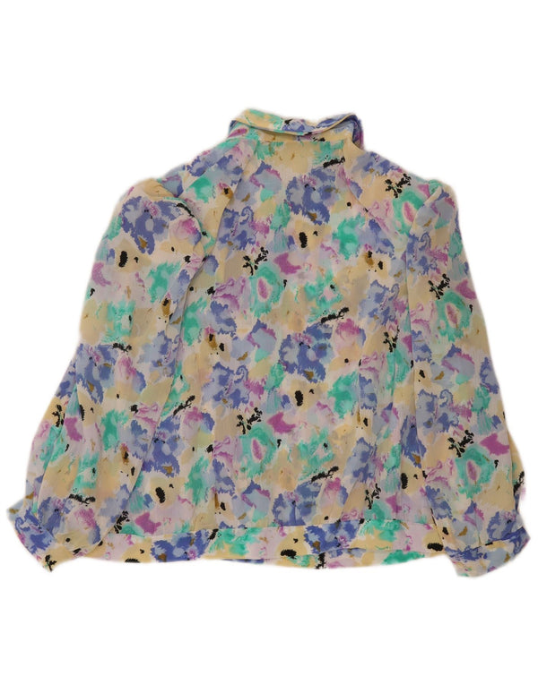 Vintage dameskjorte bluse UK 16 Large Multicolor Tie Dye