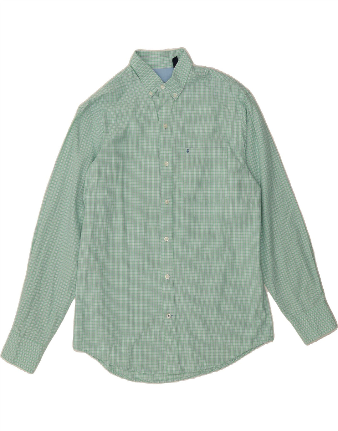 IZOD Mens Shirt Small Green Check Cotton Vintage Izod and Second-Hand Izod from Messina Hembry 