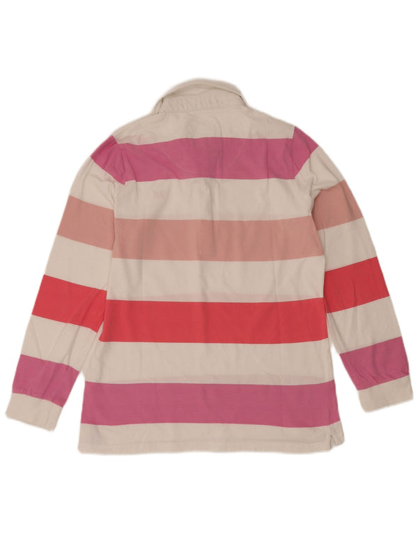 Crew Clothing Polo da rugby da donna UK 12 a righe medie multicolore
