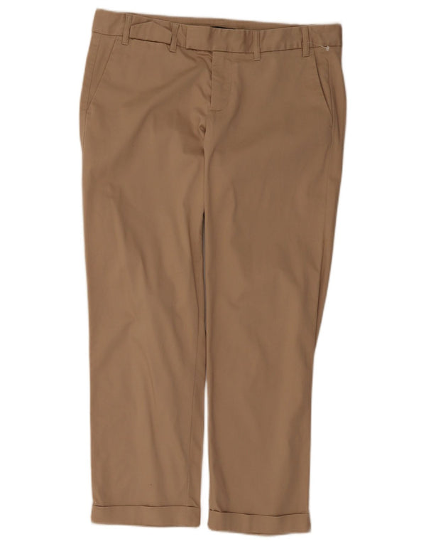 Pantaloni chino dritti da donna Gap UK 12 medi W32 L26 Cotone beige