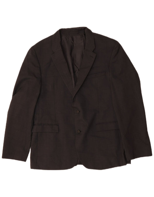 Marks & Spencer Mens Autograph 2 Button Blazer Jacket UK 44 XL Black Wool