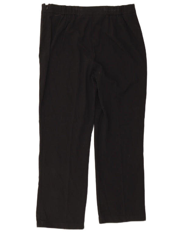 Marks & Spencer Damen Gerade Freizeithose UK 14 Medium W36 L28 Schwarz