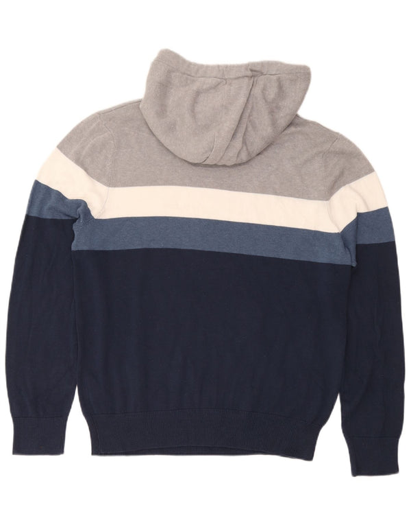 Bench Mens Hoodie Jumper Large Multicoloured Colourblock Cotton