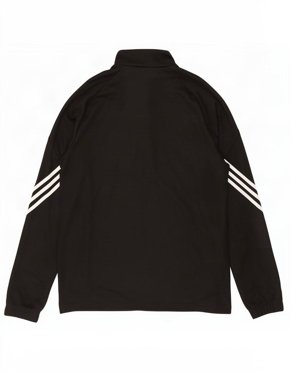 Adidas Herre Climalite Pullover med lynlås-hals Træningsdragt Top Medium Sort