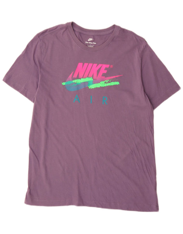 Nike Mens Graphic T-Shirt Top Large Purple Cotton