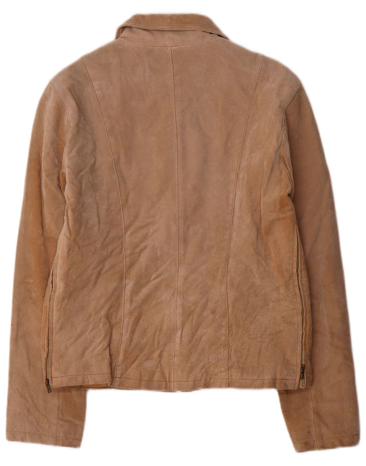 Giacca Donna Scamosciata Effe Ti IT 44 Pelle Beige Medio